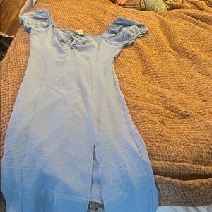 Pale blue midi summer dress